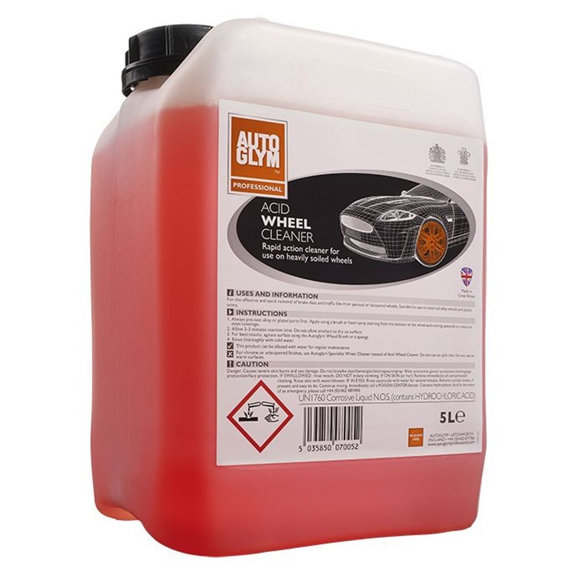 Autoglym Acid Wheel Cleaner 5L Fælgrens med syre