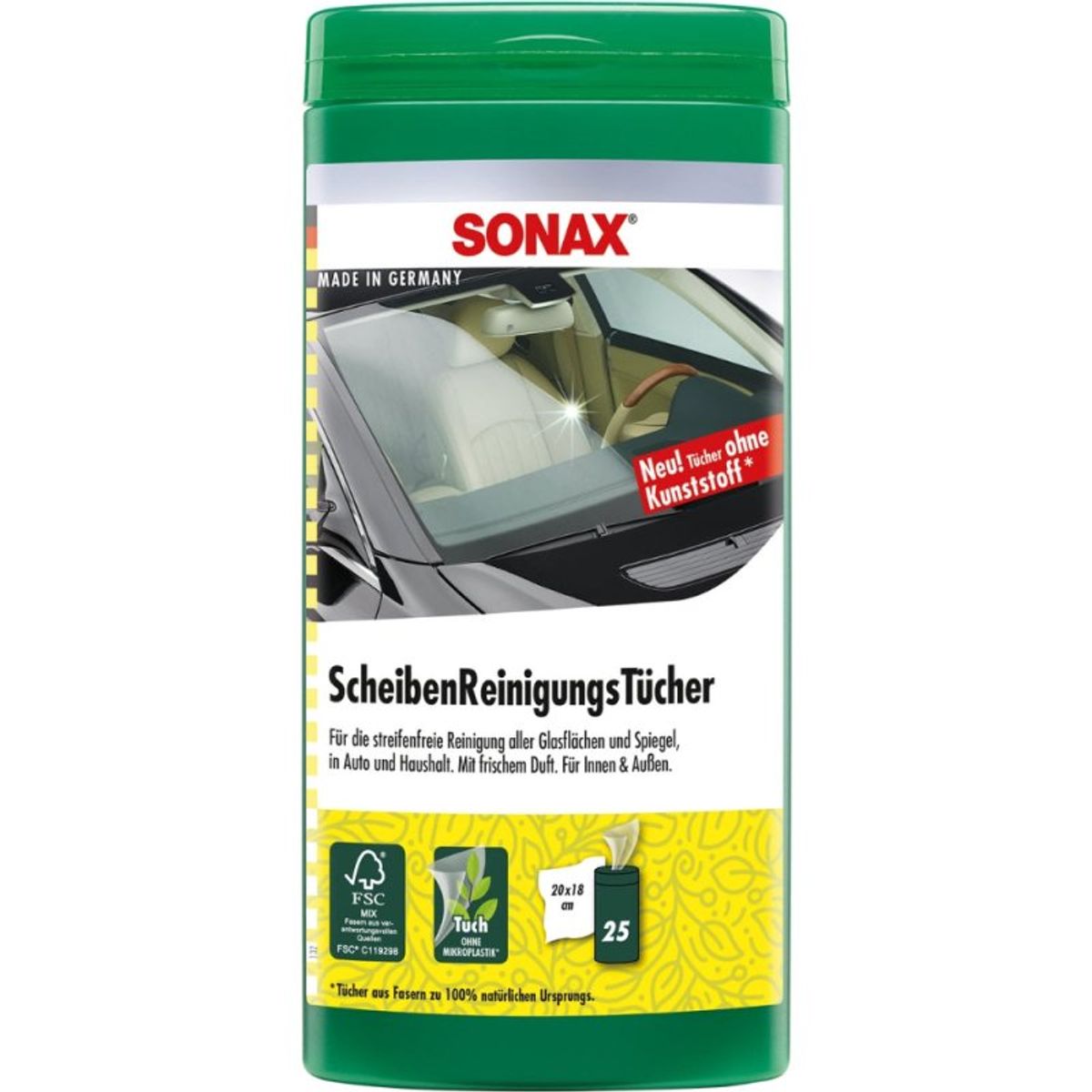 SONAX Glasrens Wipes 25 stk.