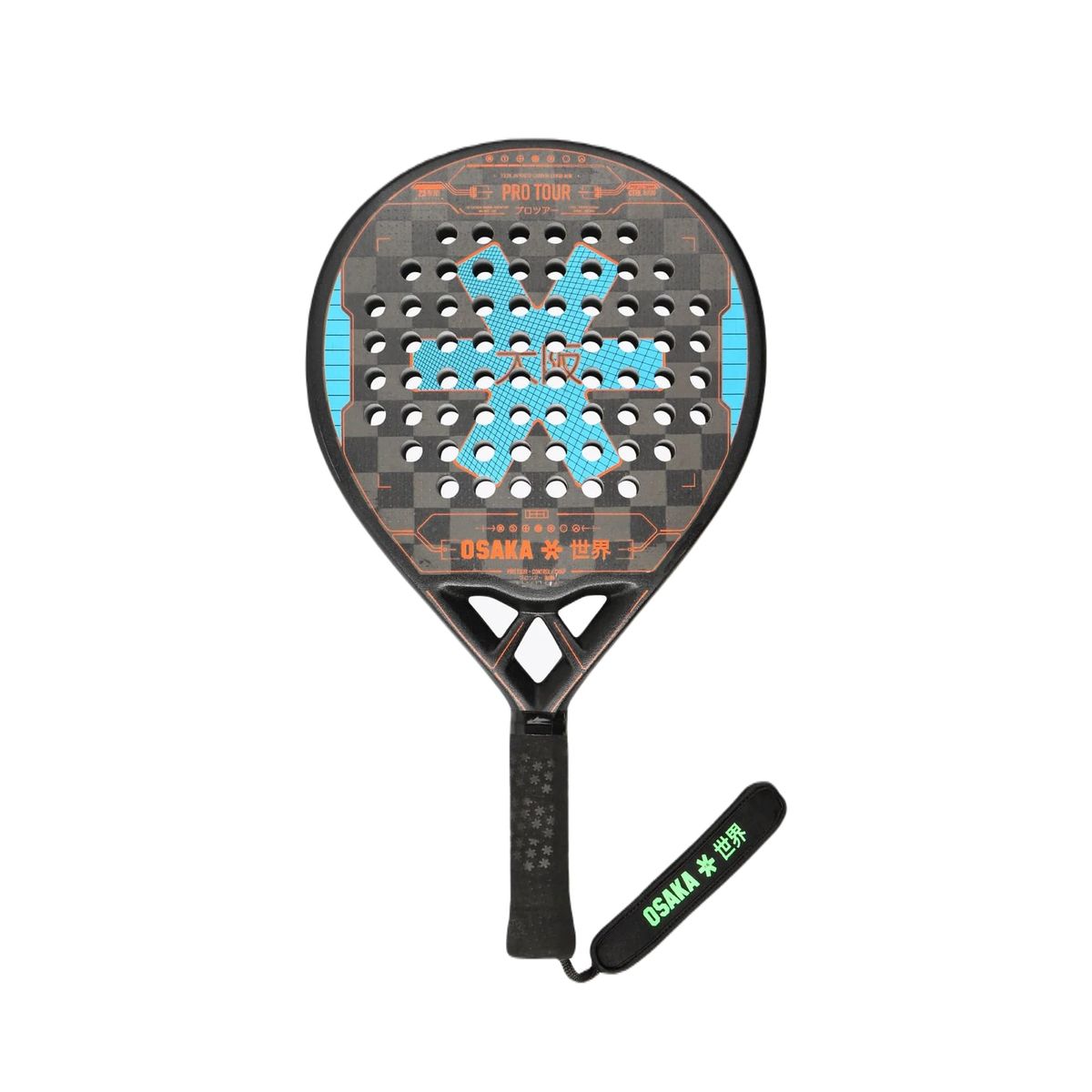 Osaka Pro Tour Control Snap 2023 Padelbat (Blue/Orange)