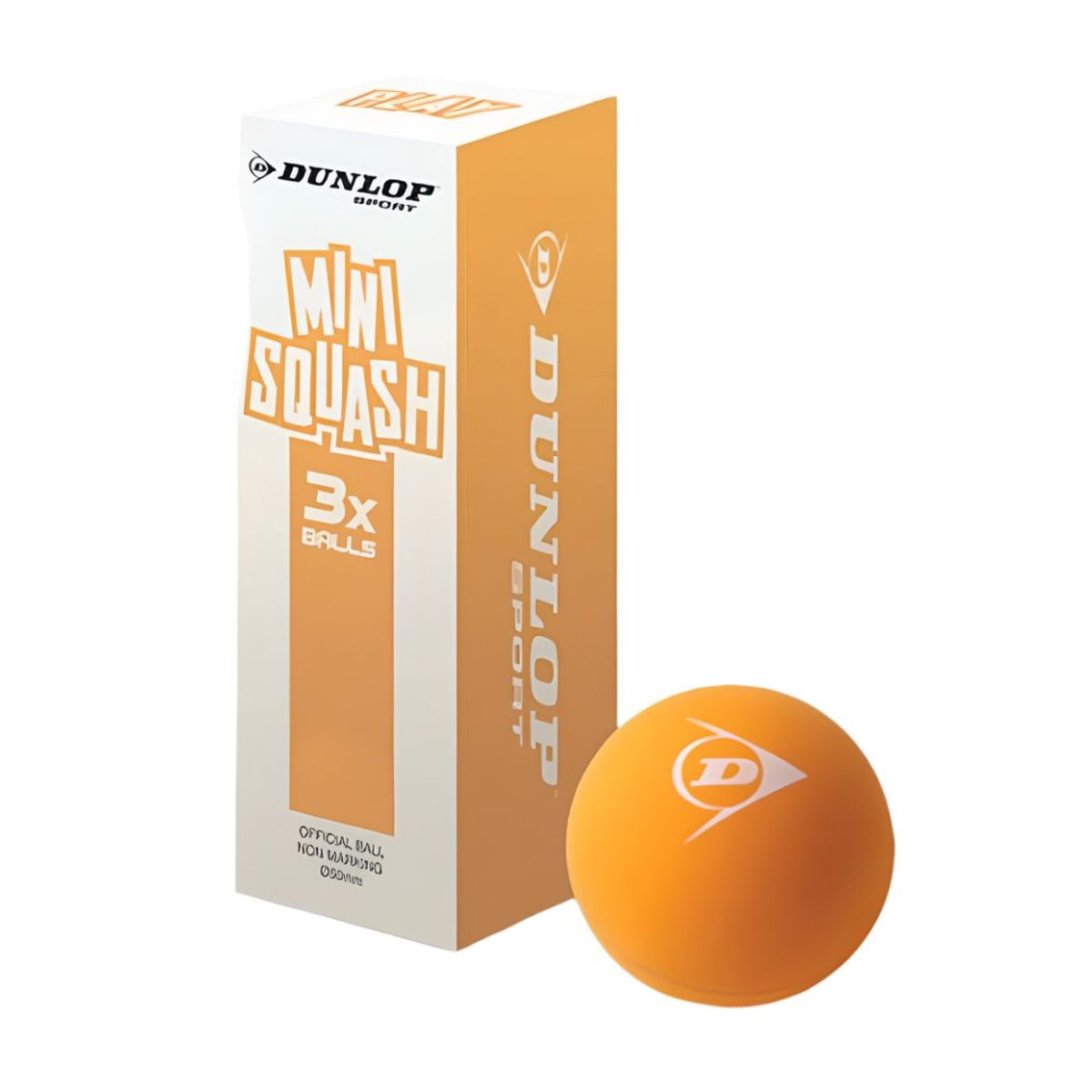 Dunlop Play Mini Squashbolde (Orange, 3-pak)