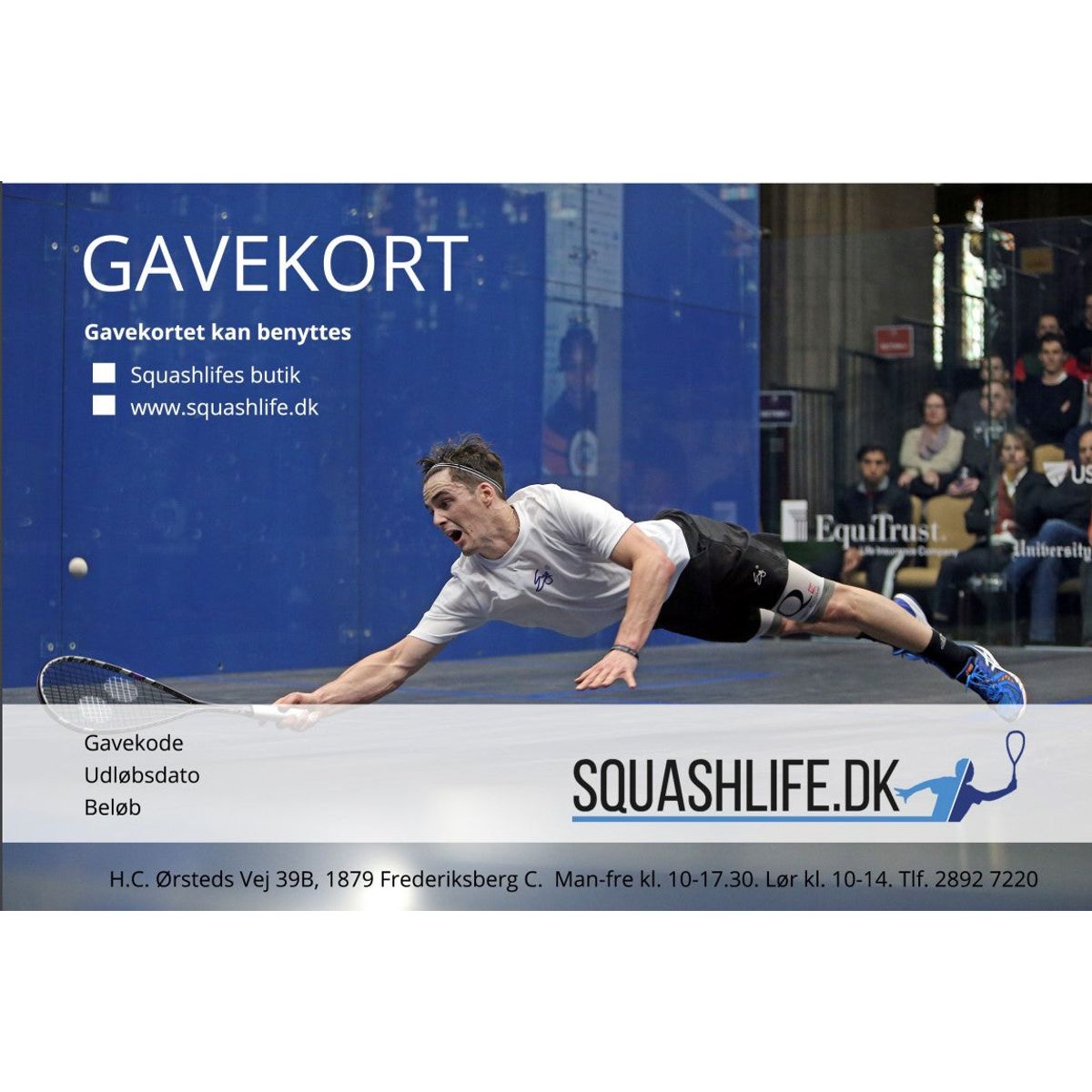 Squashlife Gavekort - 2.400,00 kr.