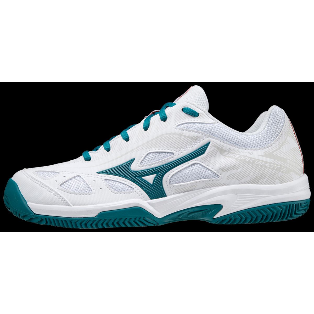 Mizuno Breakshot 3 CC (Unisex, Hvid/Turkis) - 40