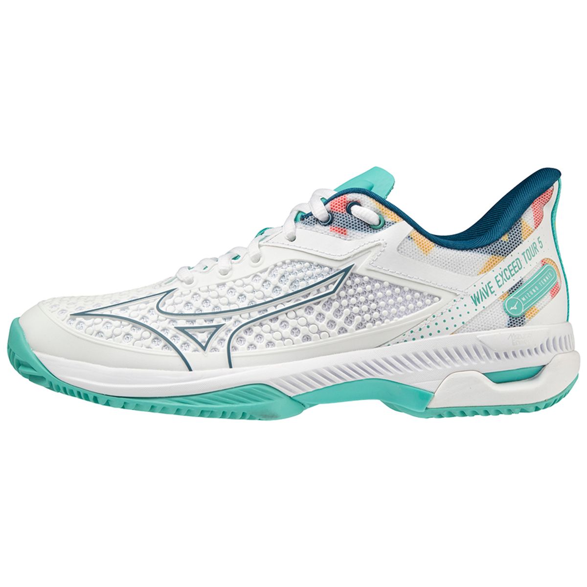 Mizuno Wave Exceed Tour 5 CC (Womens, Hvid/Turkis) - 40