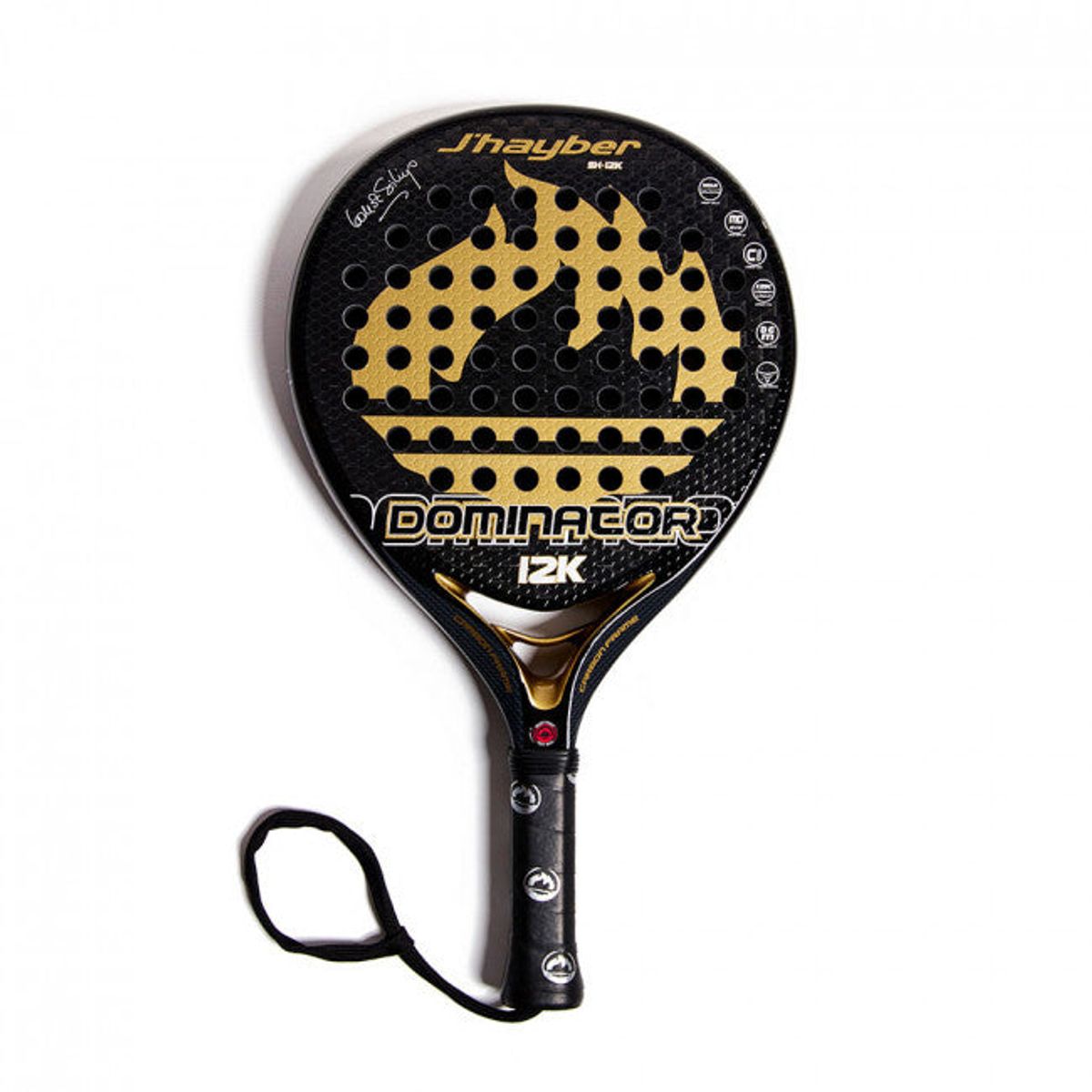 J'hayber Dominator 12K (Sort/Guld) Padelbat