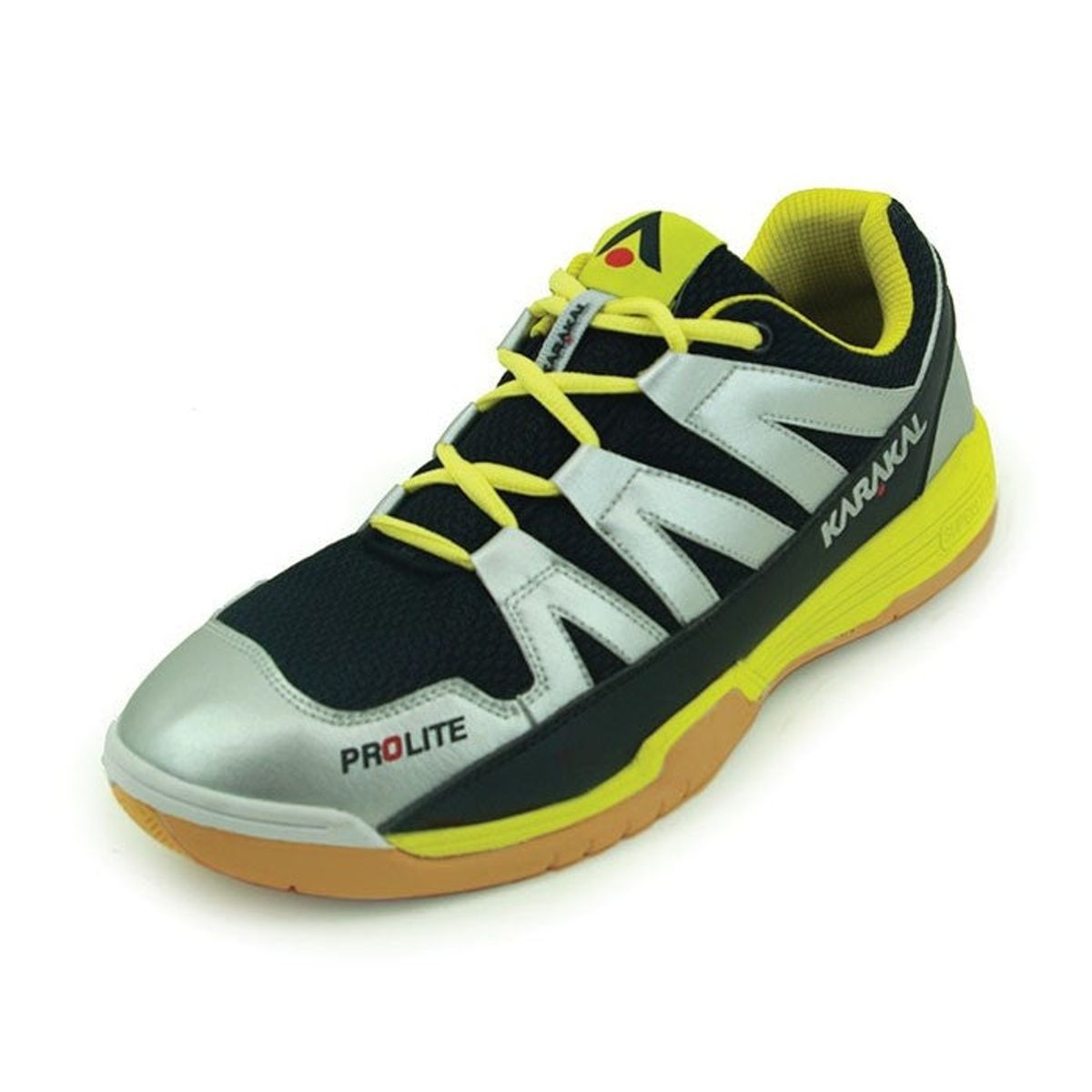 Karakal Pro Lite Squashsko (Silver-Yellow) - 42