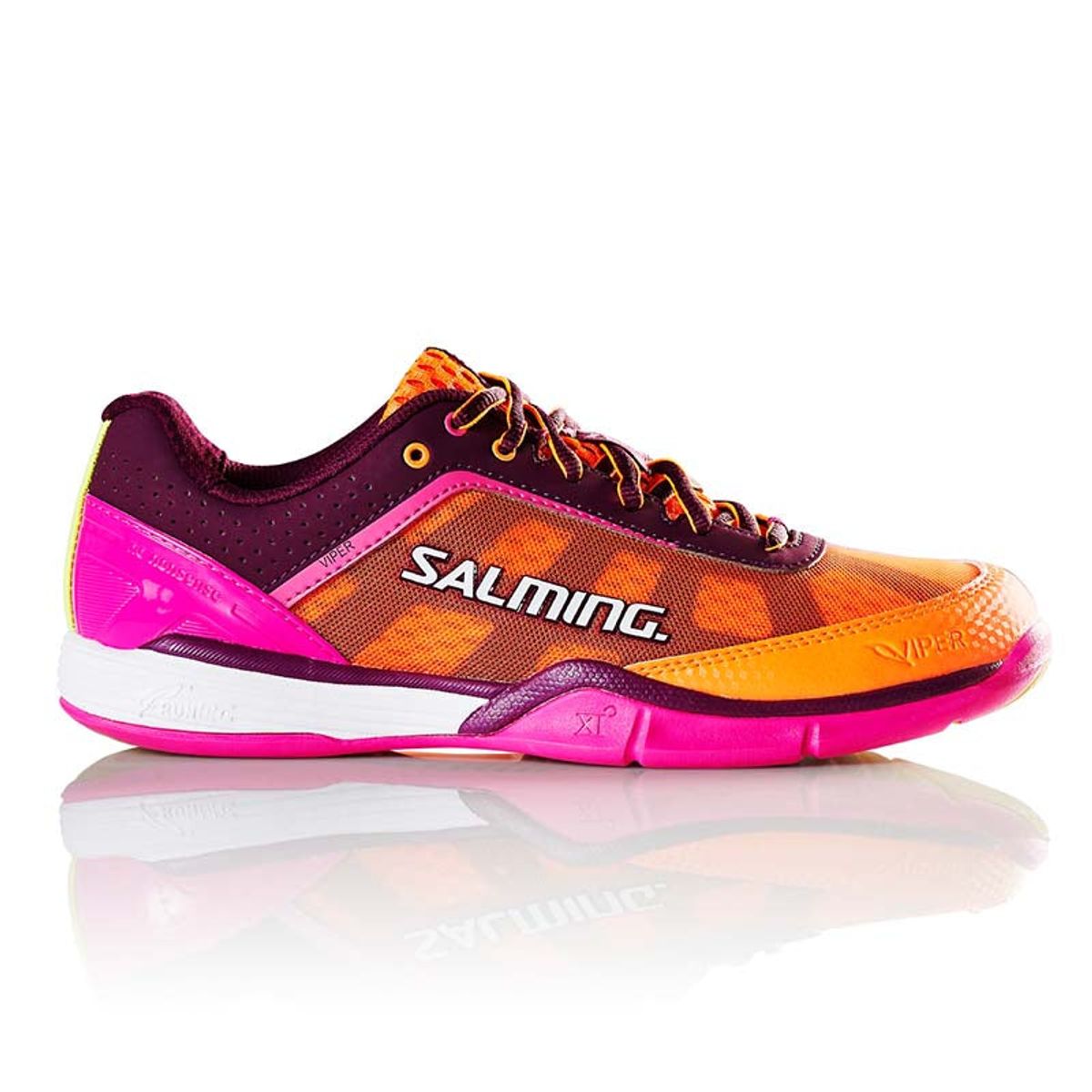 Salming Viper 4 Squashsko (Pink-Orange) - 40 2/3