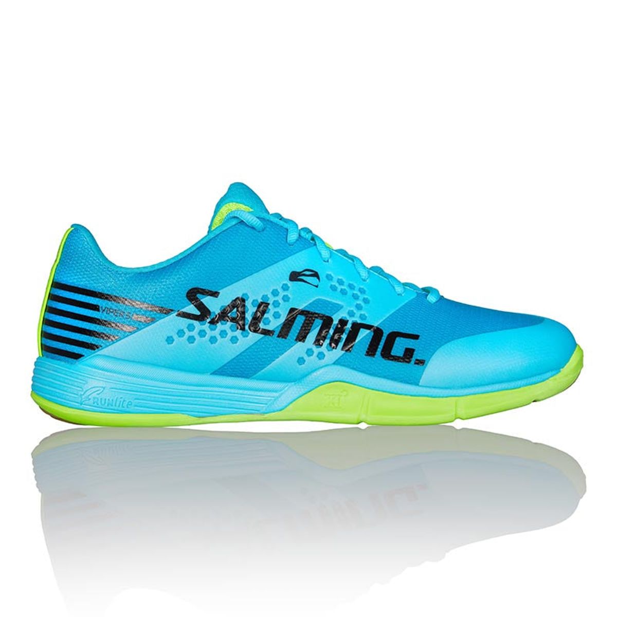 Salming Viper 5 (Light Blue-Fluo Green) Squashsko - 46