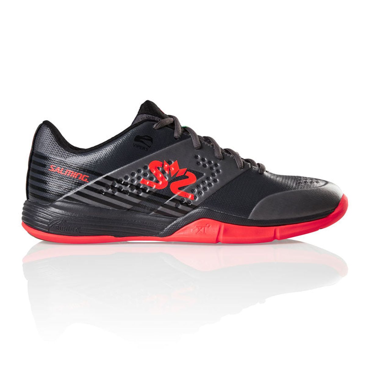 Salming Viper 5 (GunMetal-New Flame Red) Squashsko - 49 1/3