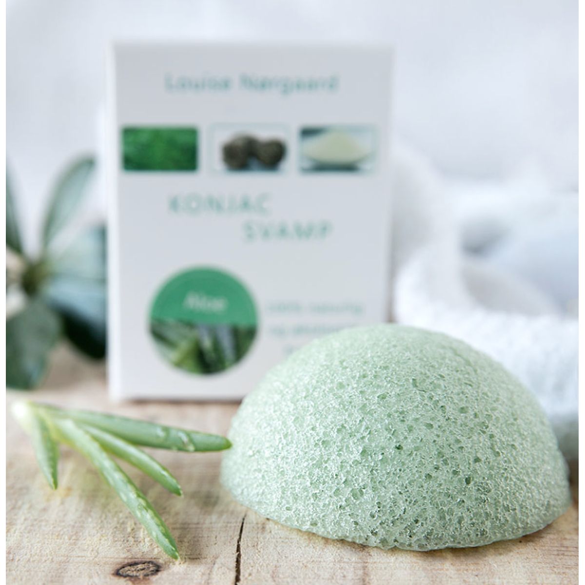 Organic Konjac Aloe Vera Svamp