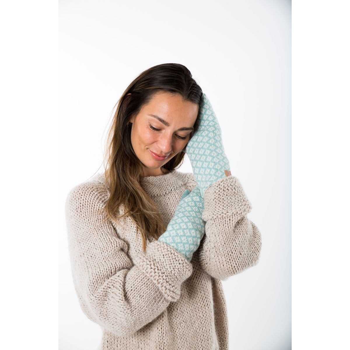 Iris Mittens - Fuza Wool - T Blue