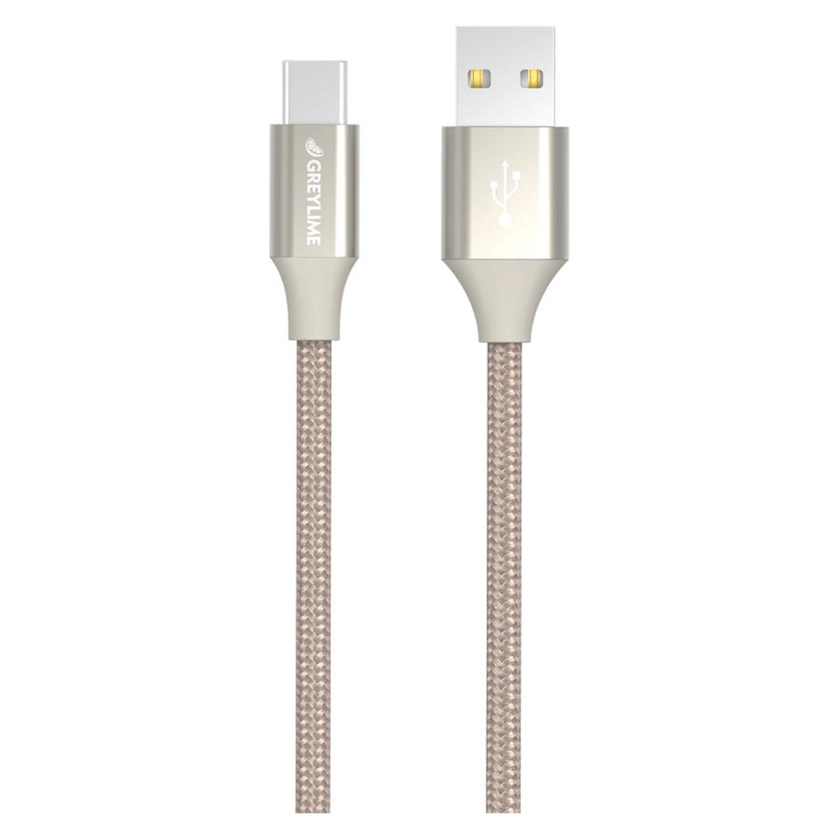 GreyLime Flettet USB-A til USB-C Kabel Beige 2 m