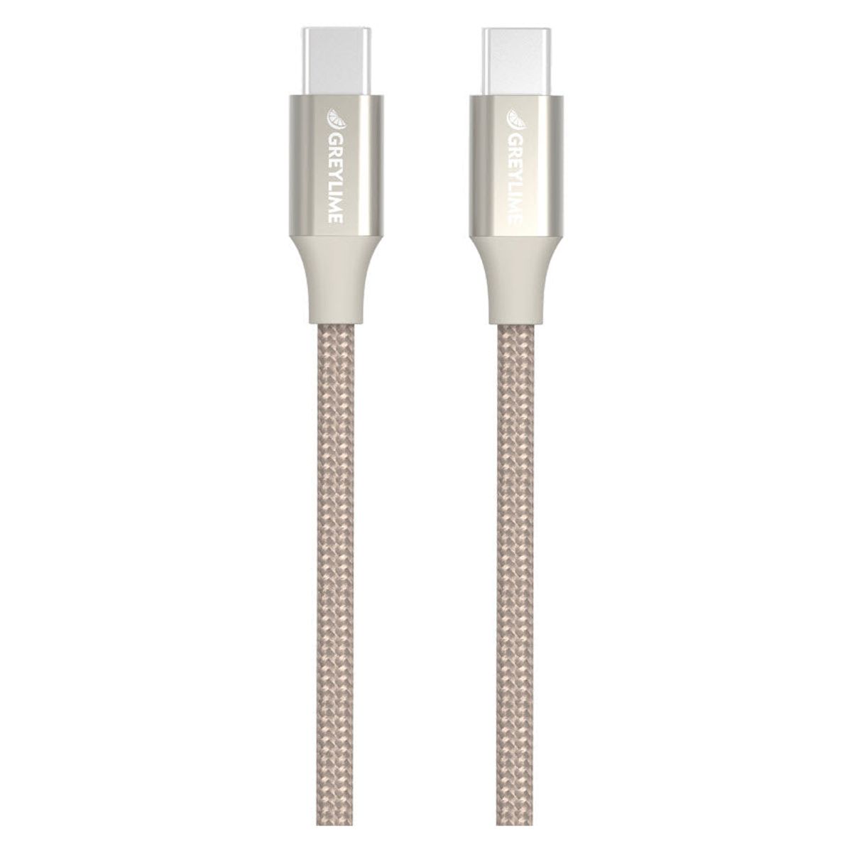 GreyLime Flettet USB-C til USB-C 60W Kabel Beige 1 m