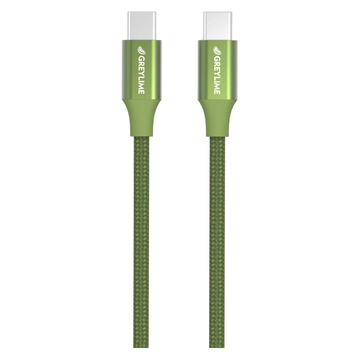 GreyLime Flettet USB-C til USB-C Kabel Grøn 1 m