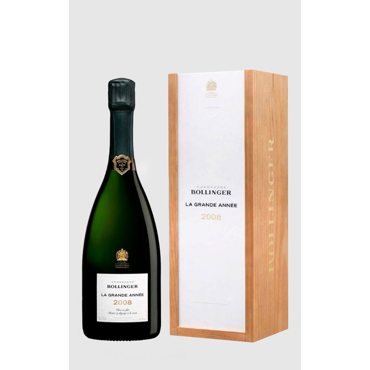 Bollinger Grande Année 2008 75CL i flot trækasse