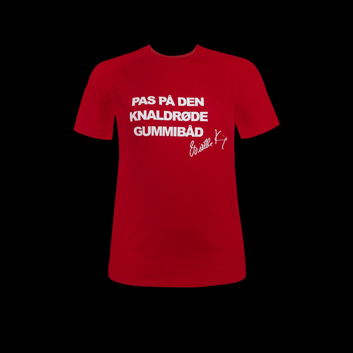 T-shirt - Pas på den knaldrøde gummibåd - Rød - 3XL