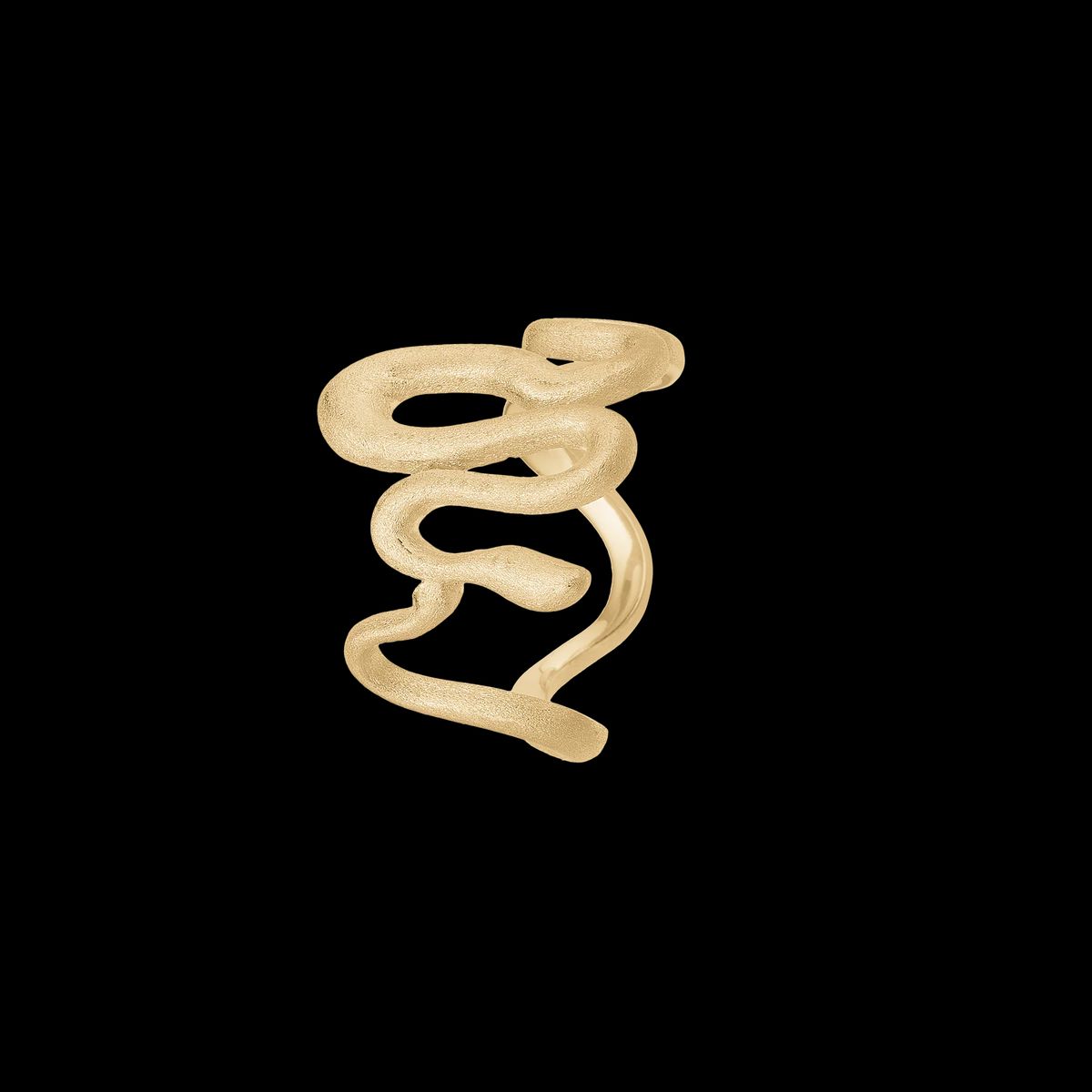 Snake Ring - Forgyldt Sølv. / 50