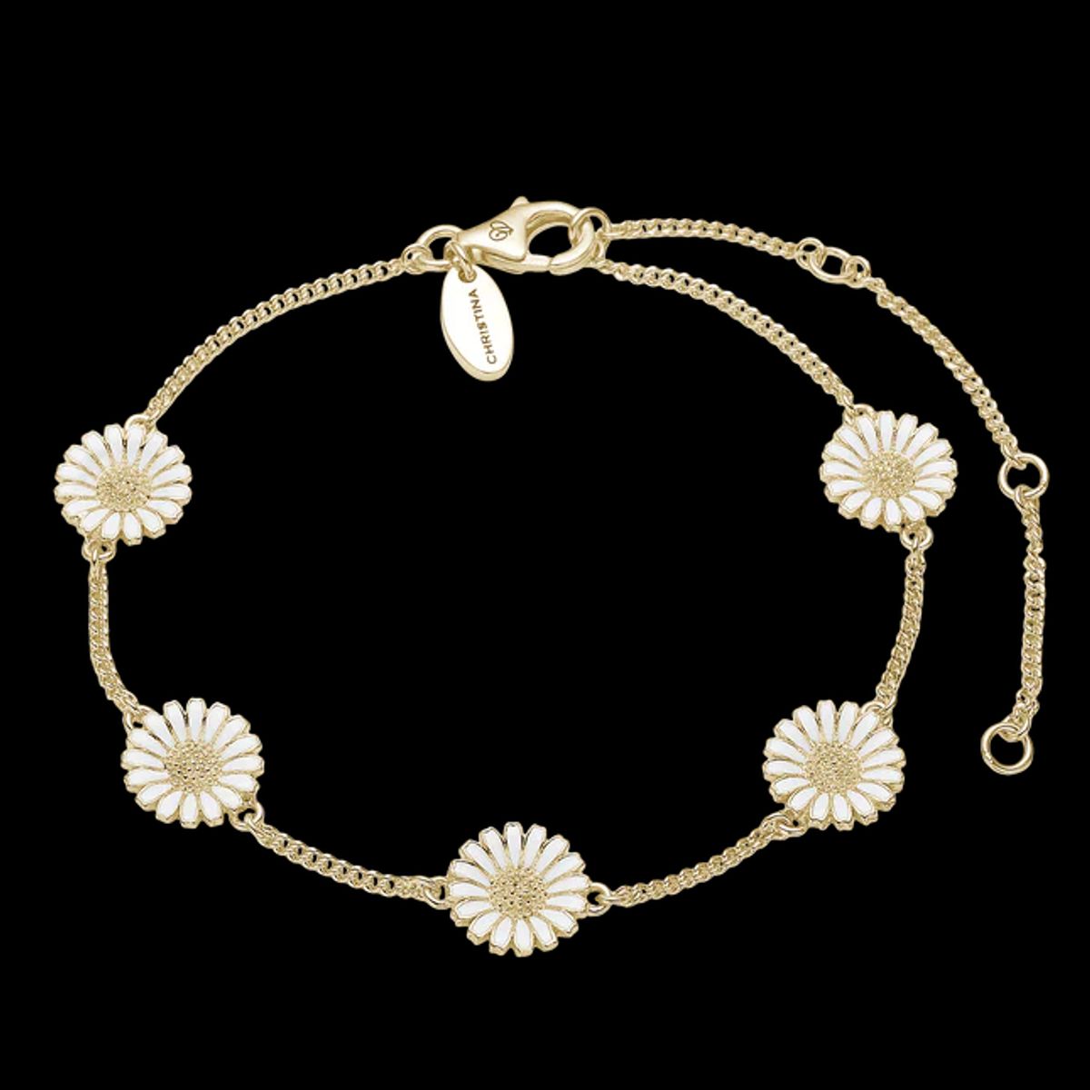 Marguerites bracelet - Forgyldt Sølv.