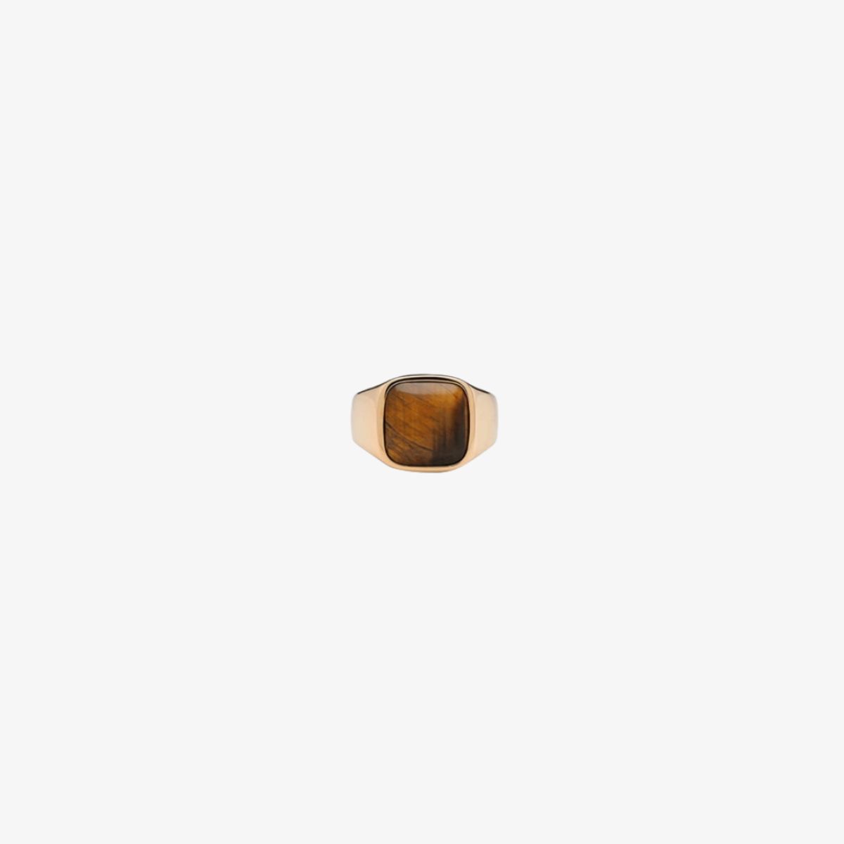 IX STUDIOS - CUSHION SIGNET RING TIGER EYE