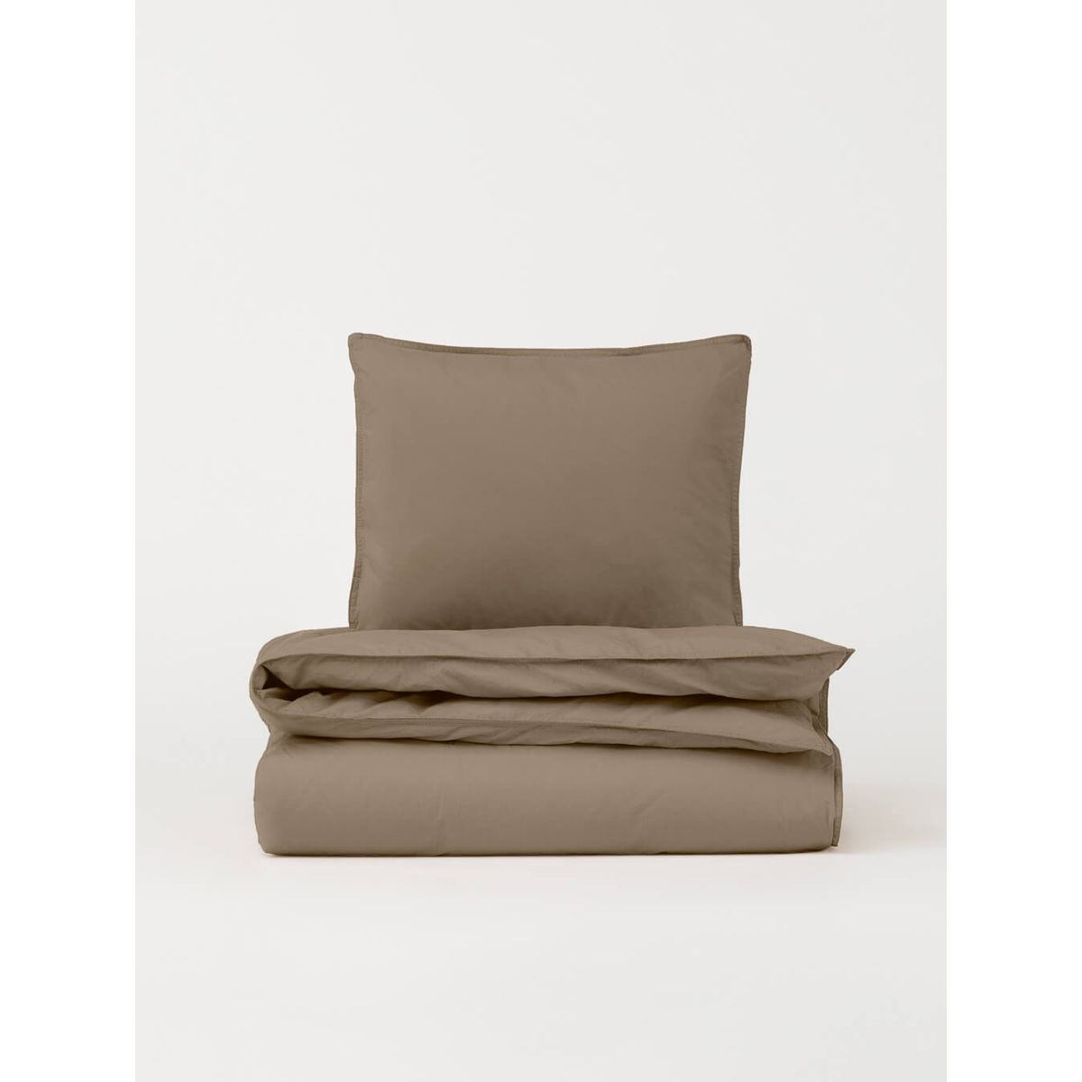 Percale Duvet Cover - Mocha Brown