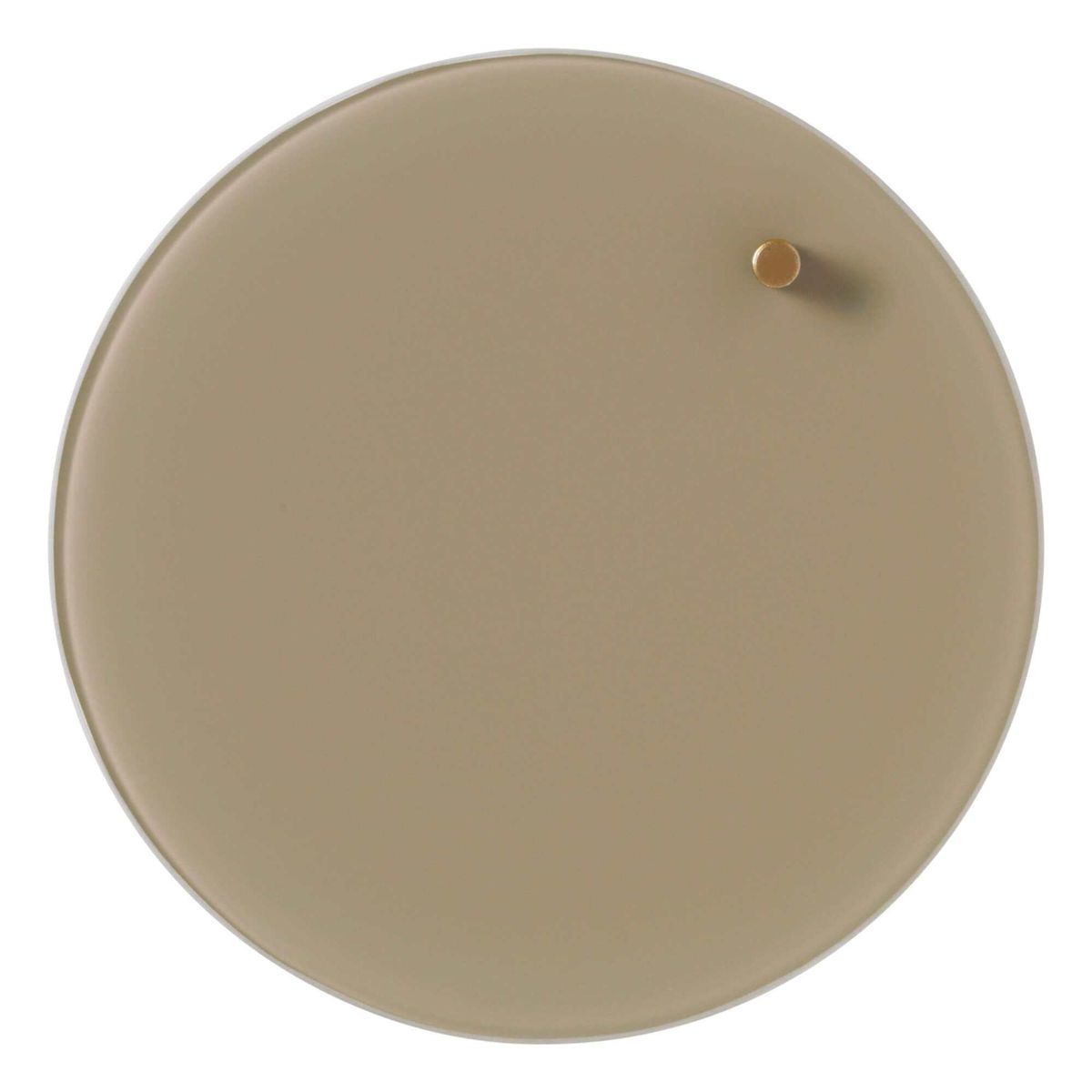 Cirkel 25 cm. Beige Magnetisk glastavle