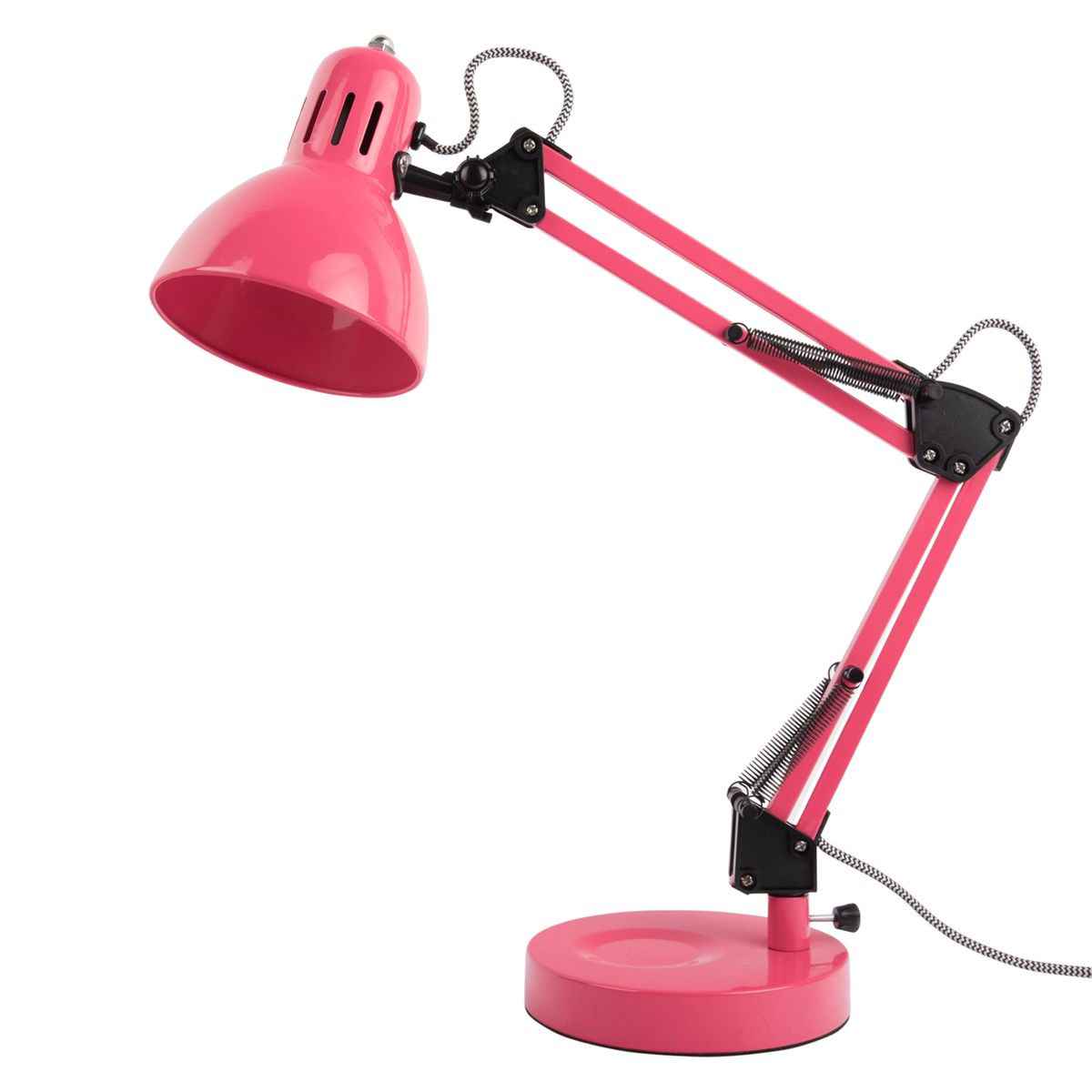 Bordlampe, klar pink metal