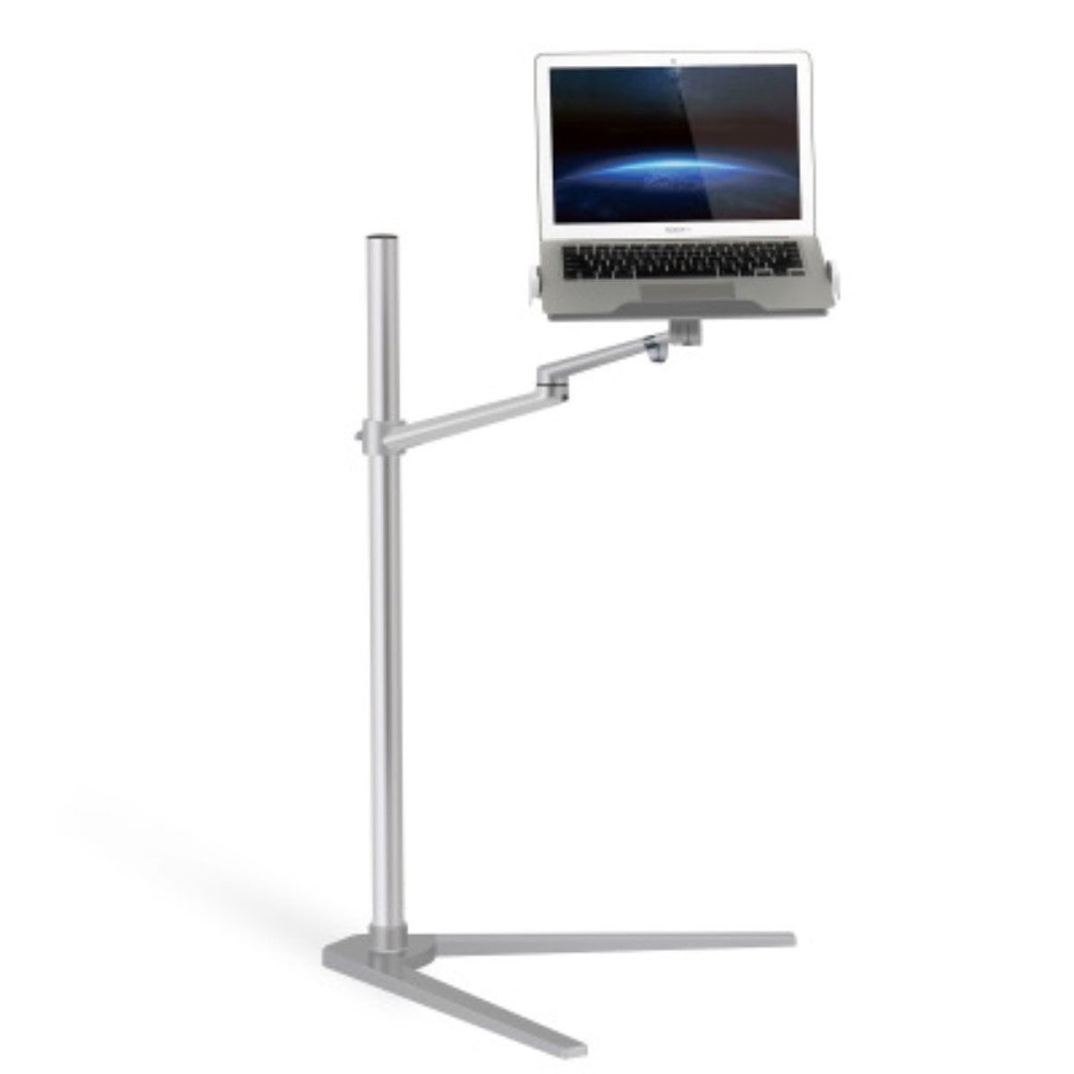 WERGON - Hera - Laptop / iPhone / tablet 4-17" - Justerbar Design - Alu holder H:41-102cm - Sølv