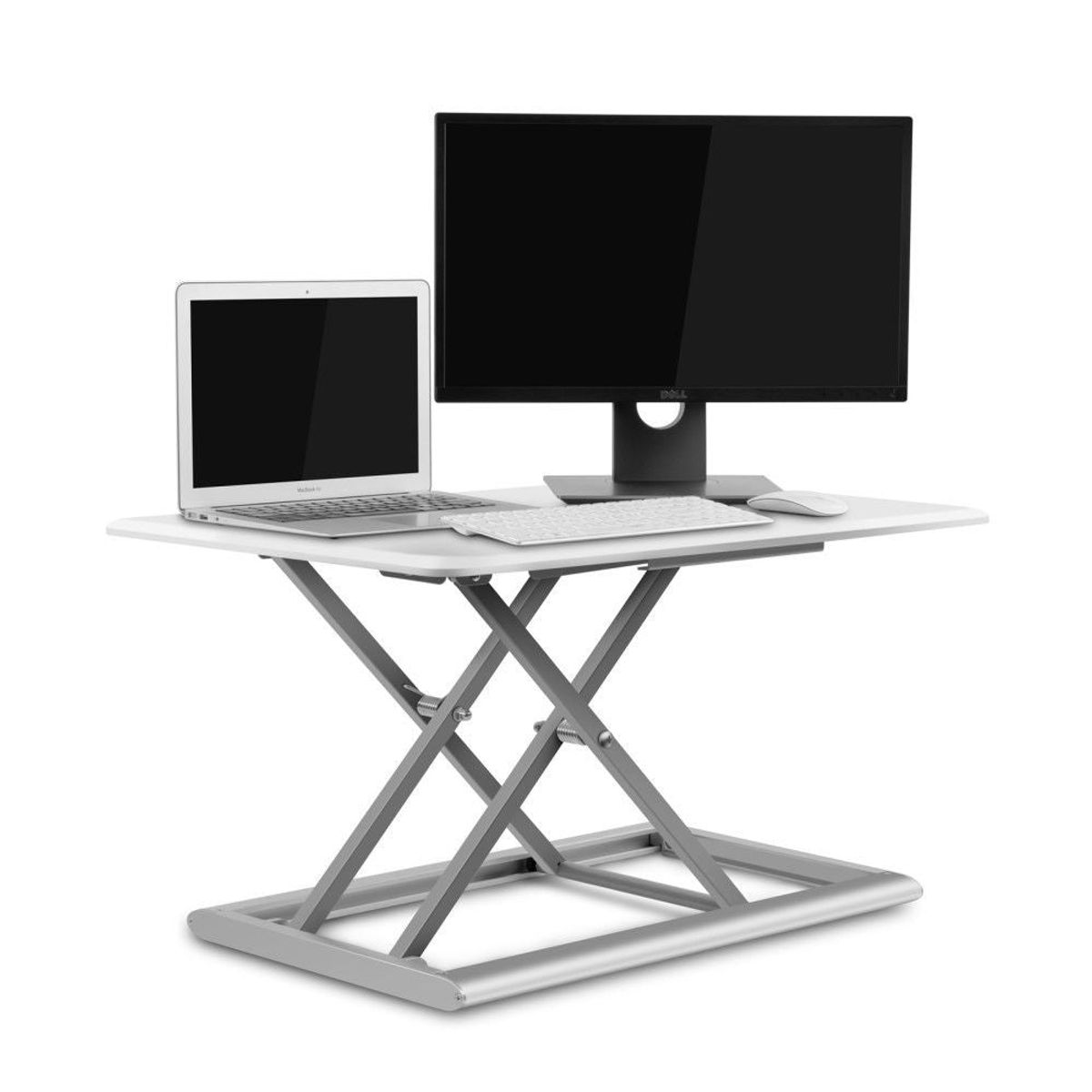 WERGON - Vincent - Justerbar Ergonomisk hæve/sænke Desk Riser til bord/arbejdsplads - Hvid