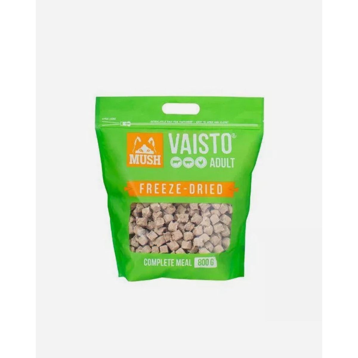 MUSH Vaisto - Frysetørret Hundefoder med Okse, Gris Kylling og Grønsager - 800g