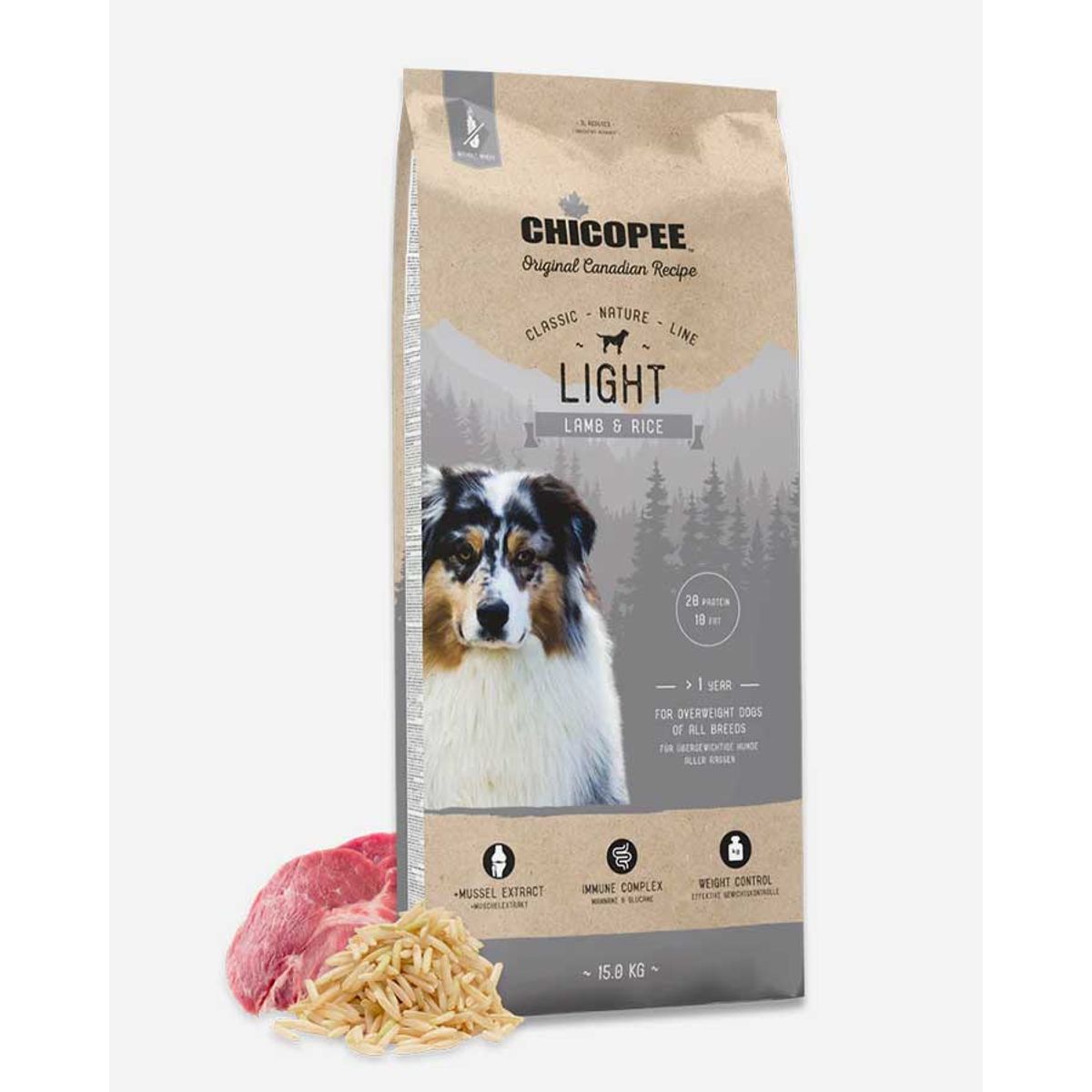 Chicopee Classic Nature Line Light - Lam og Ris - 15 kg