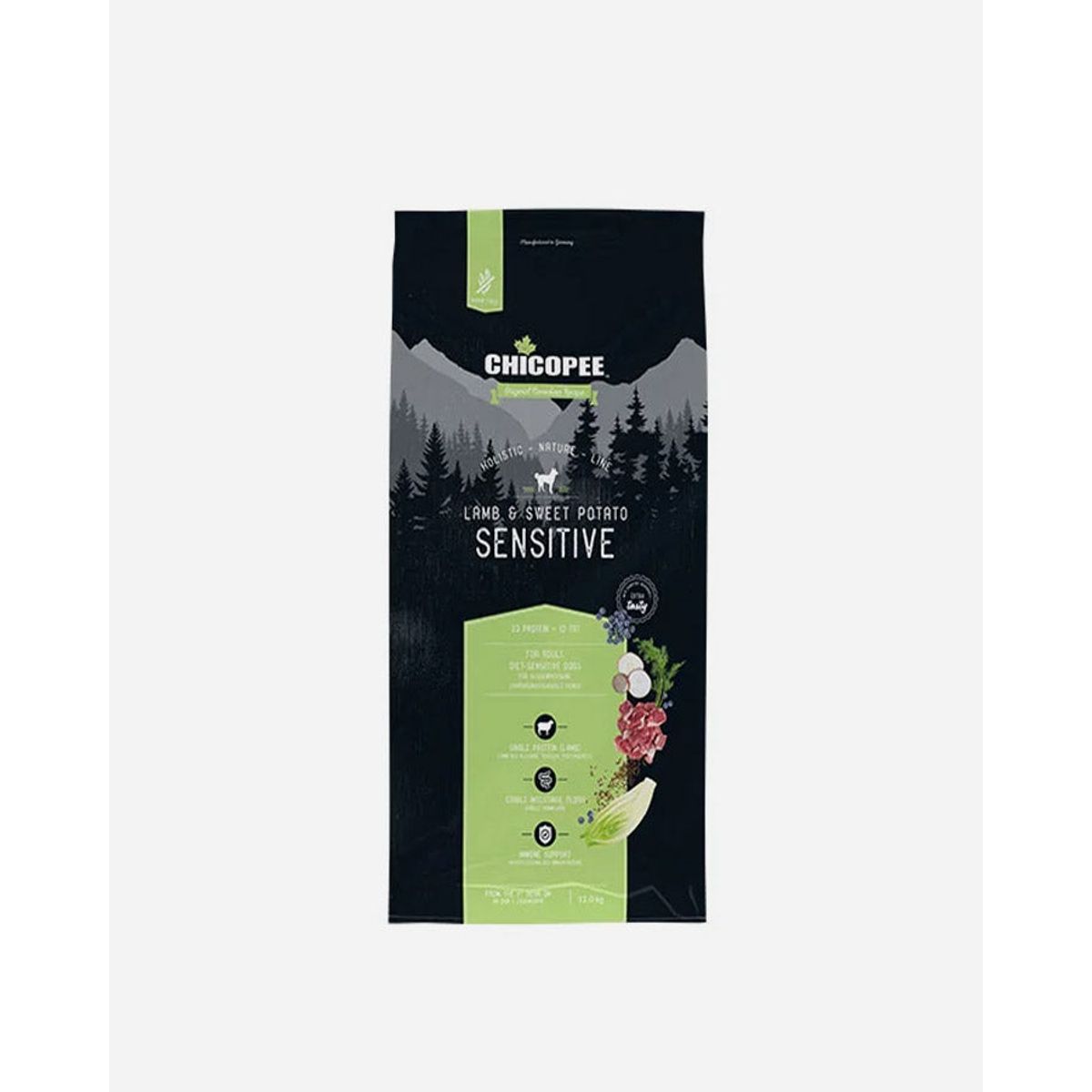 Chicopee Holistic Nature Line Sensitive - Lam og Sød kartoffel - 12 kg