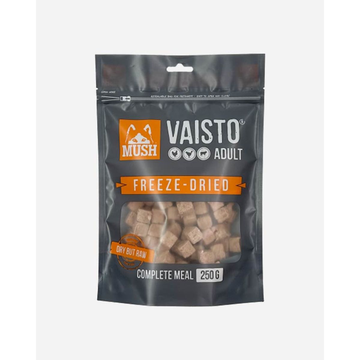 MUSH Vaisto - Frysetørret Hundefoder med Kylling, Kalkun, Lam og Grønsager - 250g