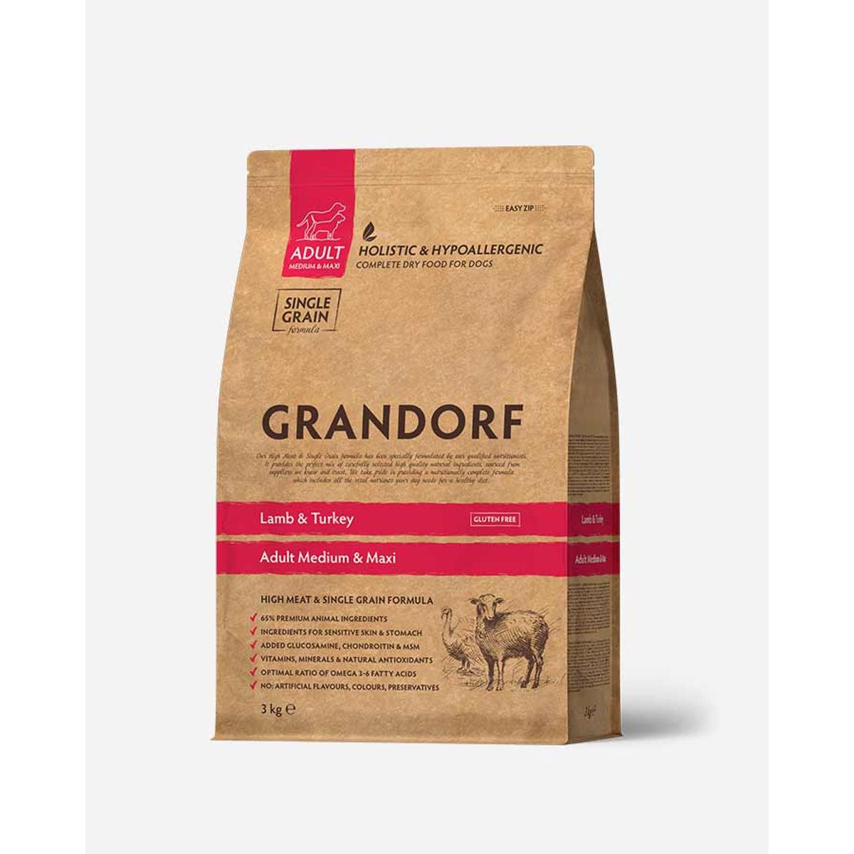 Grandorf Adult - Lam og Kalkun - 3kg