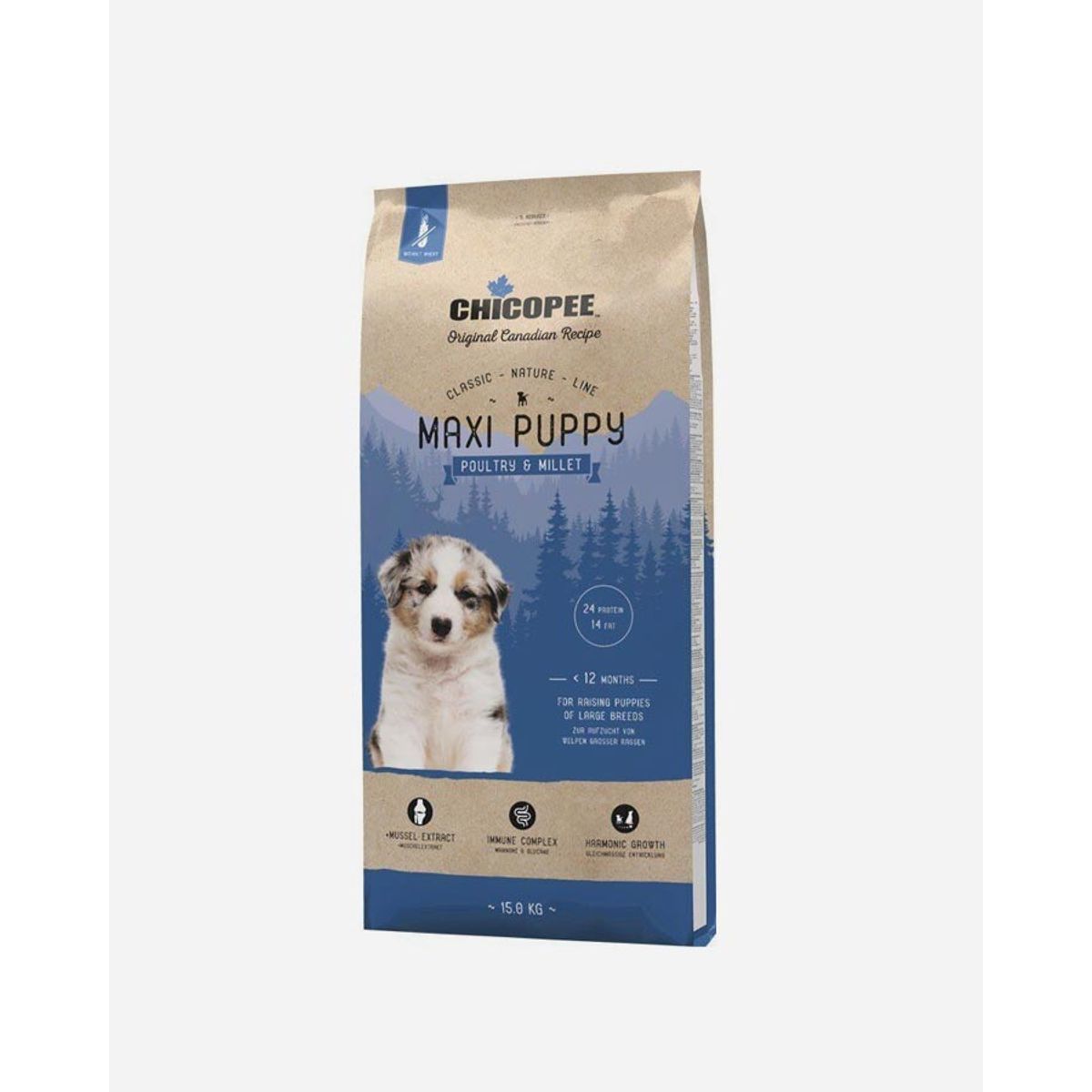 Chicopee Classic Nature Line Maxi Puppy - Kylling og Hirse - 15 kg