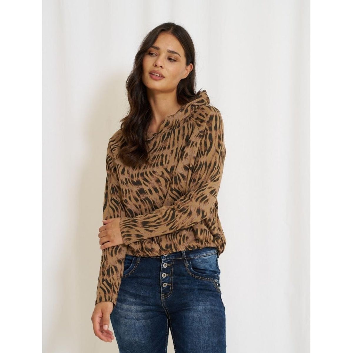 Marta Du Chateau dame sweatshirt MdcNora 5867 - Camel