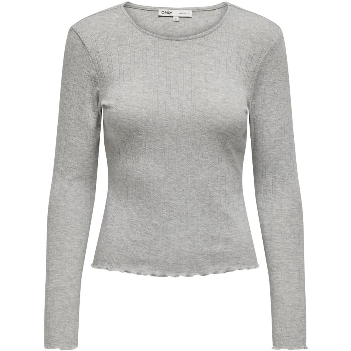 ONLY dame top ONLCARLOTTA - Light Grey Melange