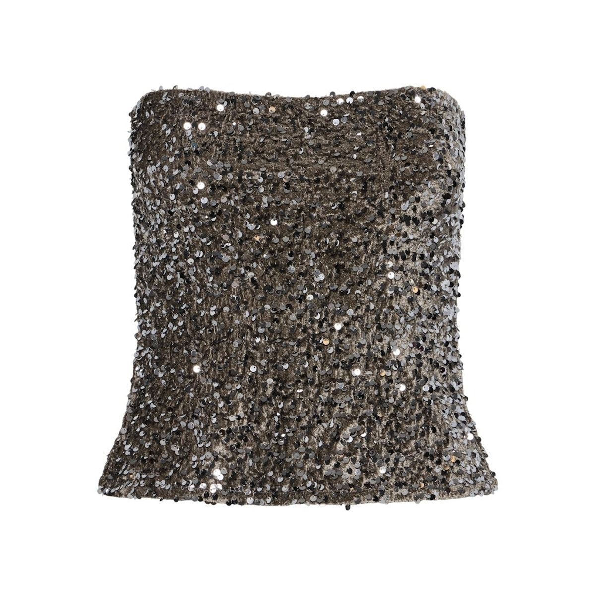 PIECES dame top PCKAM - Morel Silver sequins