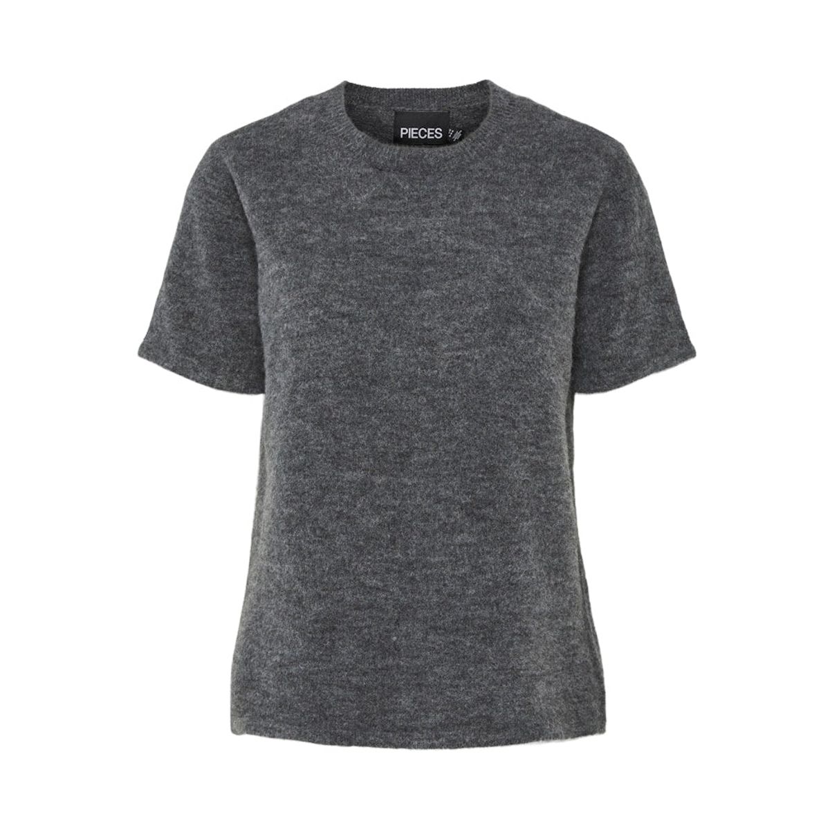 PIECES dame strikbluse PCPIKO - Dark grey melange