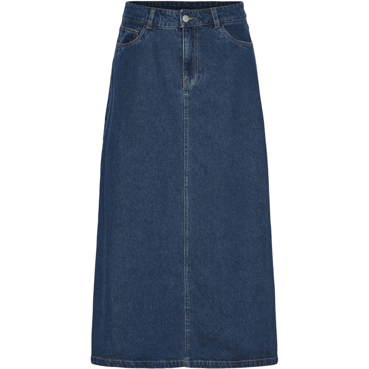 PIECES dame nederdel PCABBI - Medium blue denim