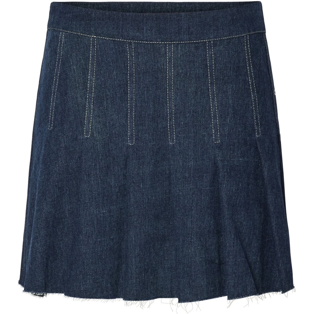 PIECES dame nederdel PCFABIA - Dark Blue Denim