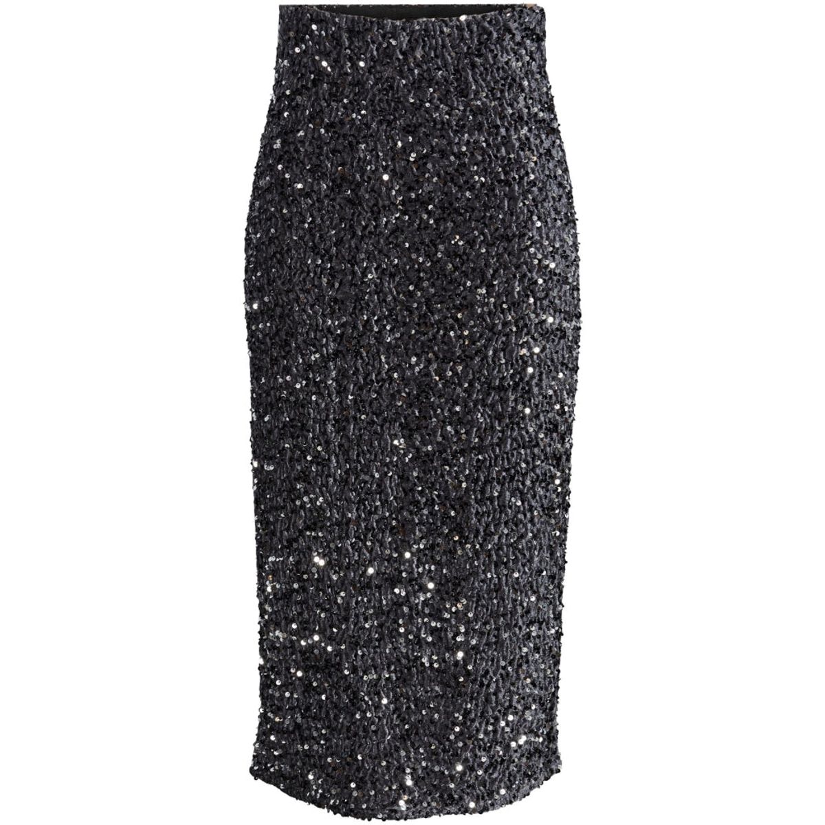 PIECES dame nederdel PCKAM - Magnet Black silver sequins