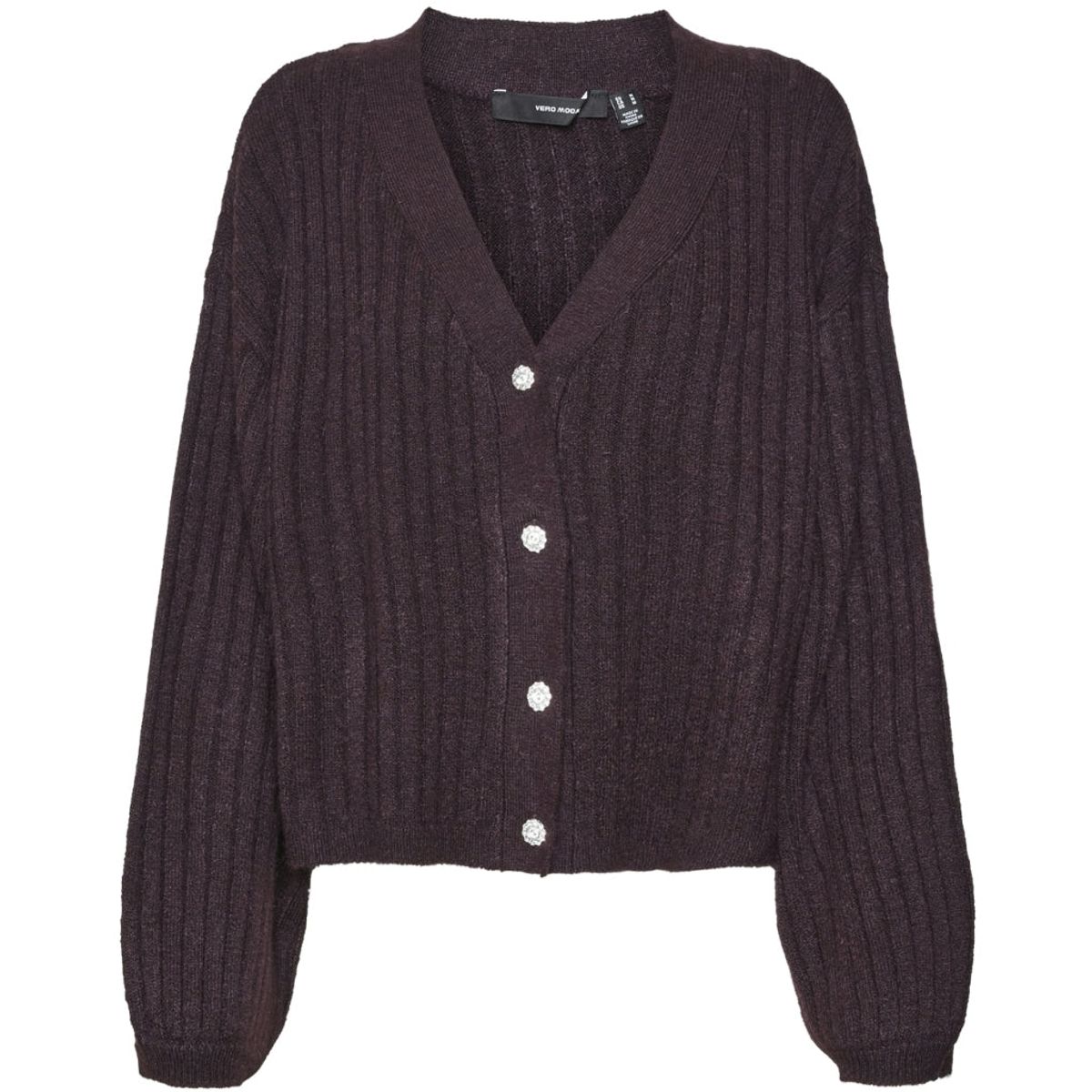 VERO MODA dame cardigan VMELYA - Plum Perfect W. MELANGE