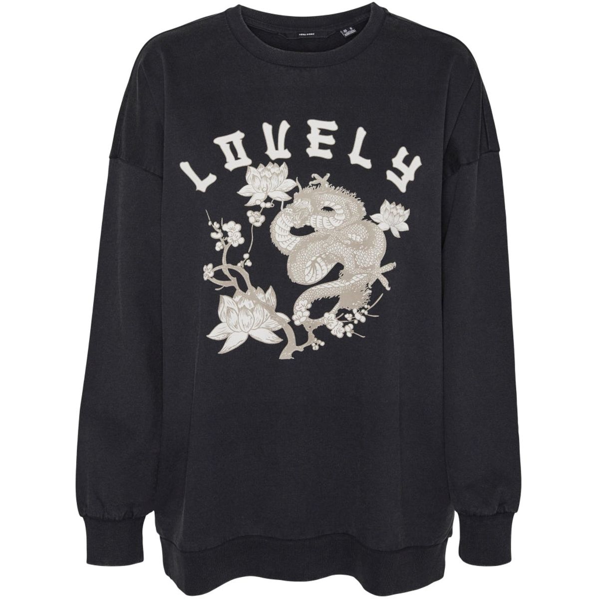 VERO MODA dame sweatshirt VMTANYA - Black LOVELY