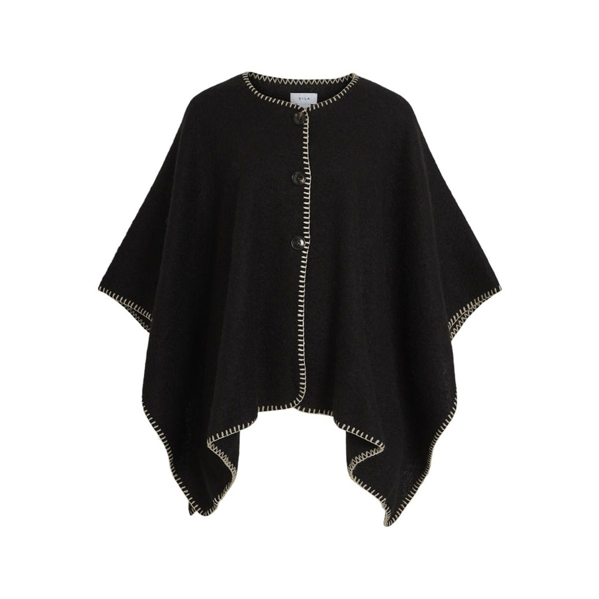 VILA dame poncho VISANTEL - Black