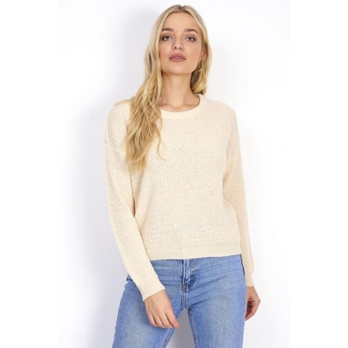 Brave Soul dame strik trøje LK-230WILLOWA - Beige