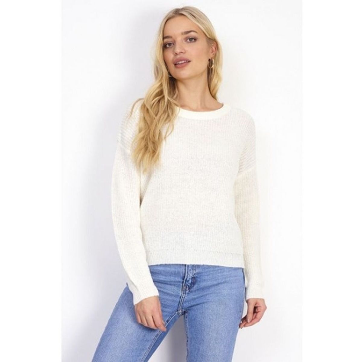 Brave Soul dame strik trøje LK-230WILLOW - Off White