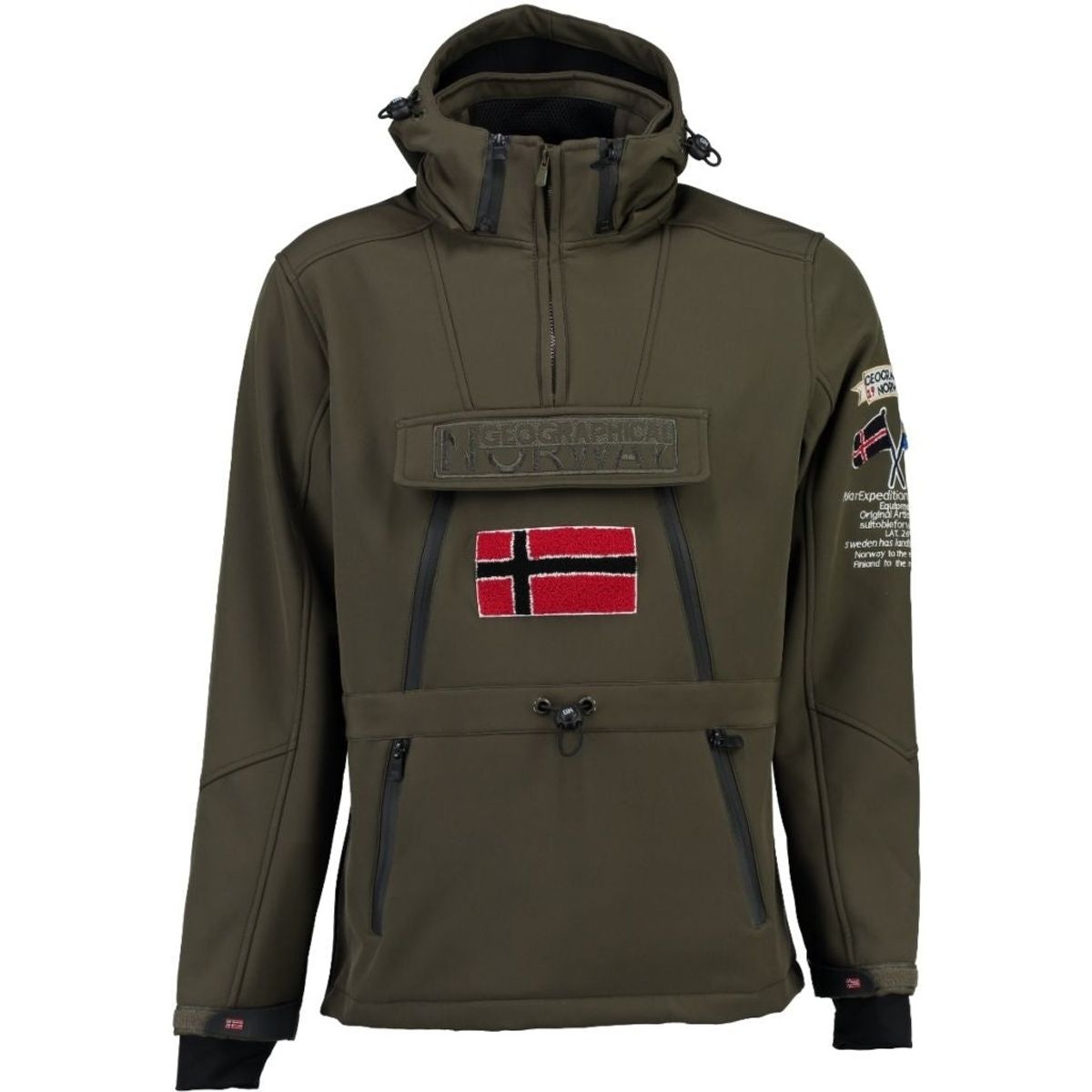 Geographical Norway Herre Anorak Softshell Jakke Tuilding - Khaki