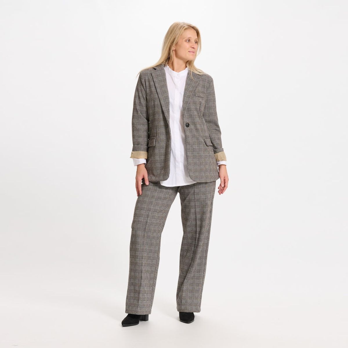 Marta Du Chateau dame bukser 99996 - Grey Check