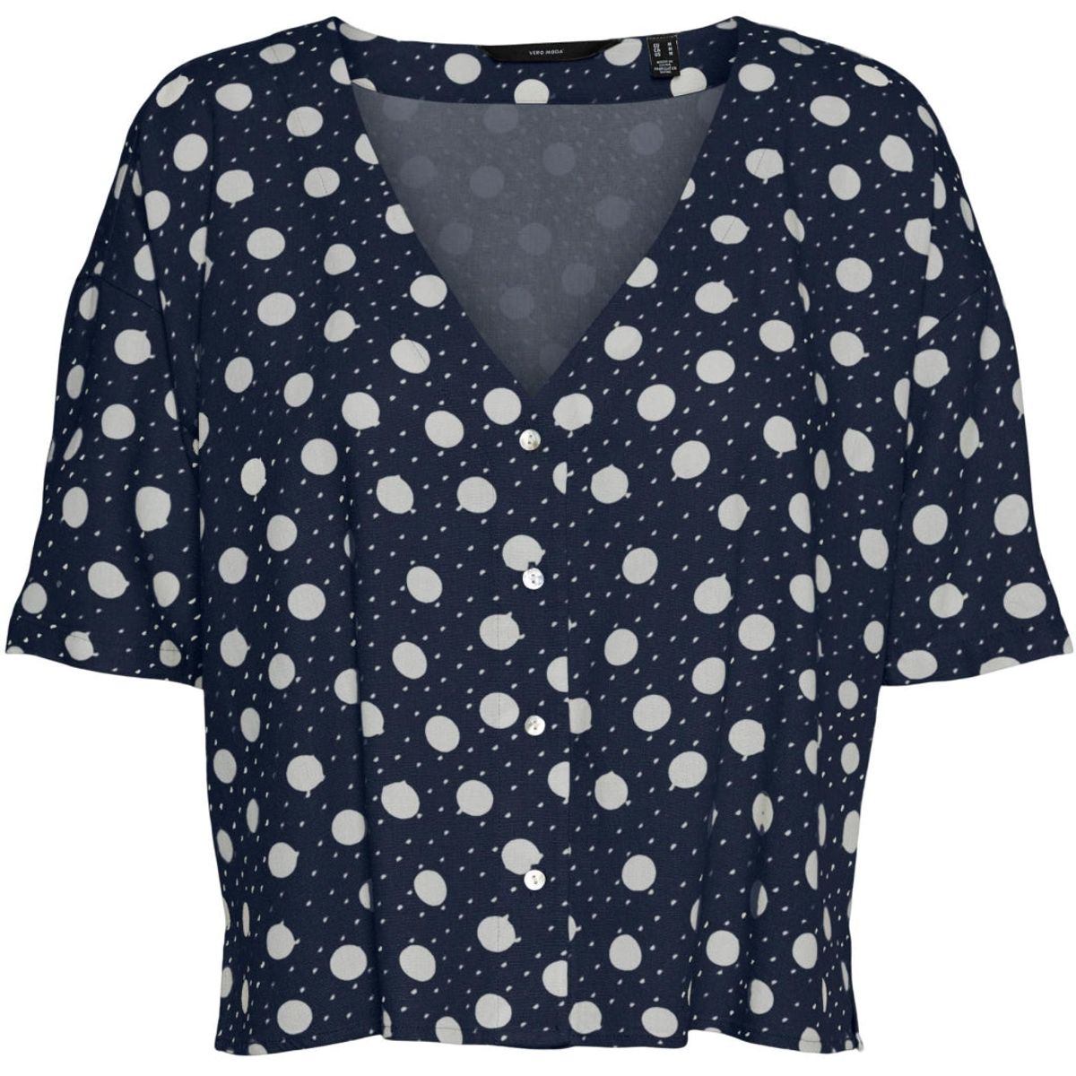 Vero Moda dame bluse VMJESMILO - Navy Blazer Snow white dots