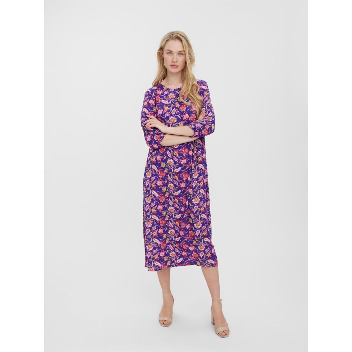 Vero Moda kjole VMGLORIA - Deep Blue Flower