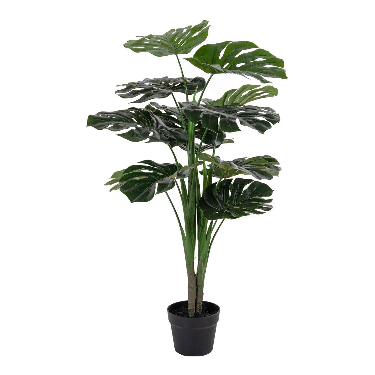 Monstera - Kunstig plante, grøn H:90 cm - Grøn